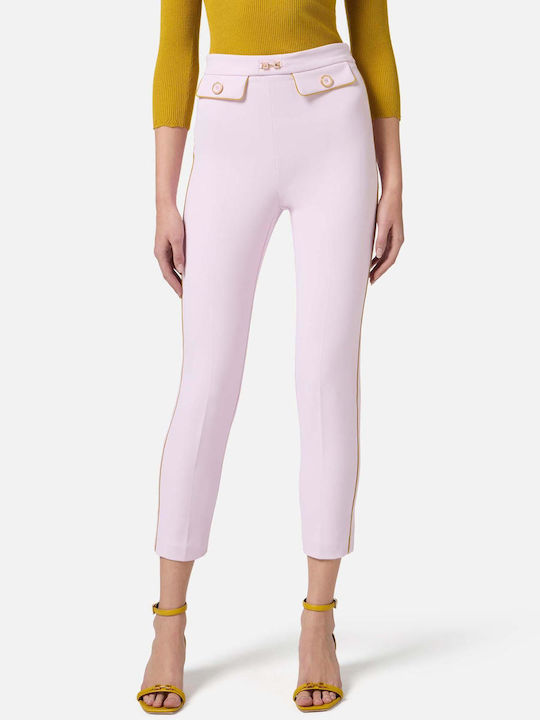 Elisabetta Franchi Damen Stoff Hose Rosa