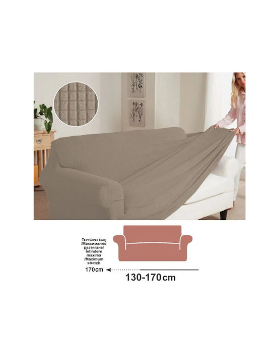 JumT Elastic Cover for Two Seater Sofa Beige 130x170cm 1pcs 888.653.66