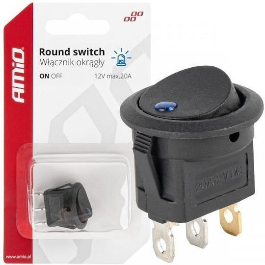 AMiO Comutator On/Off auto 12V Universal Albastru