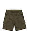 Kinder-Shorts/Bermudas Stoff Haki