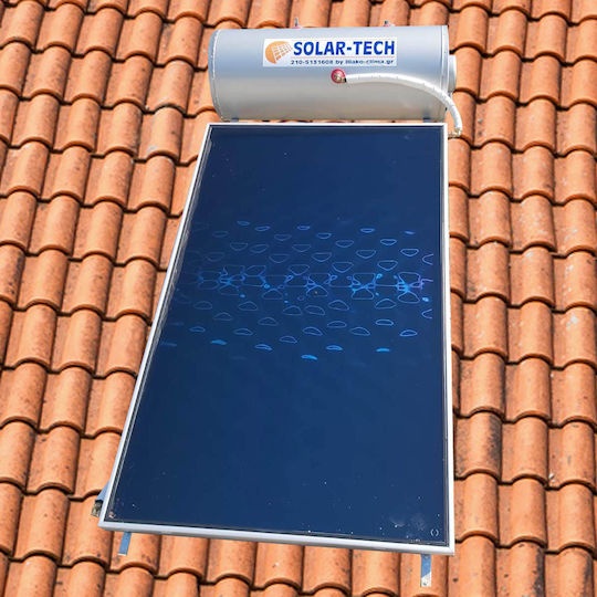 Solar-Tech St-dgl Слънчев бойлер 200лт Стъкло Двойно действие 2.5кв.м. Керамична плочка Изборен
