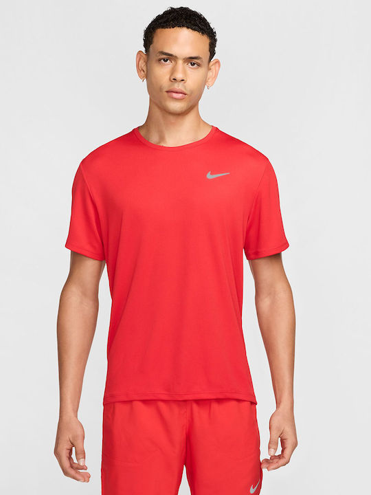 Nike Dri-FIT UV Miler Dri-Fit Athletic T-shirt Red