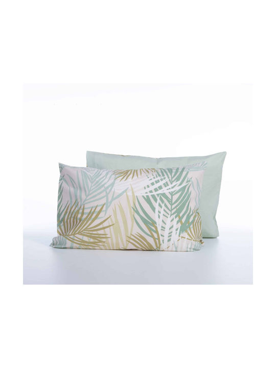 Nef-Nef Homeware Amazon Pillowcase with Envelope Cover Green 52x72cm.