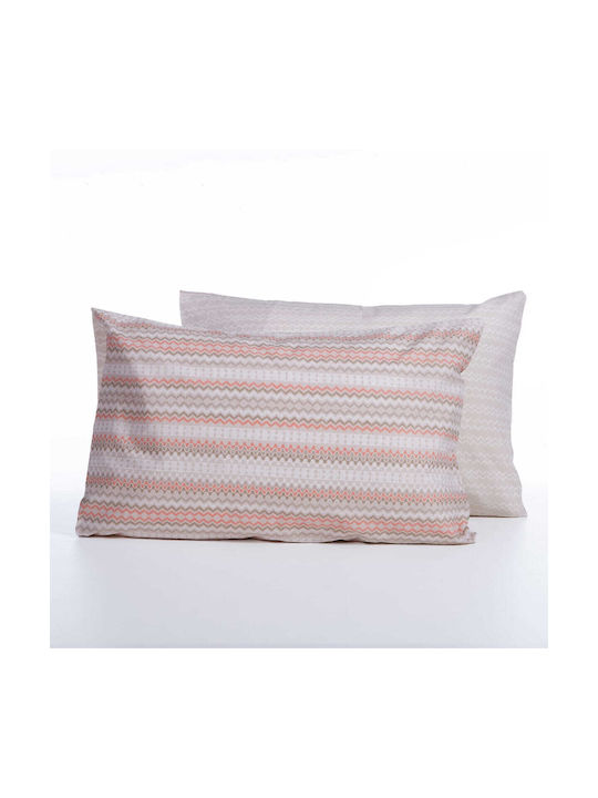 Nef-Nef Homeware Quantro Kissenbezug mit Umschlagumschlag Beige 52x72cm.