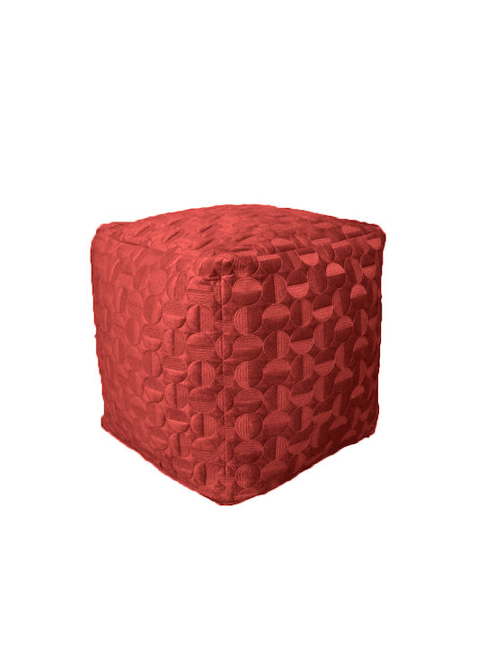 Hocker Für das Wohnzimmer Gepolstert mit Samt Red