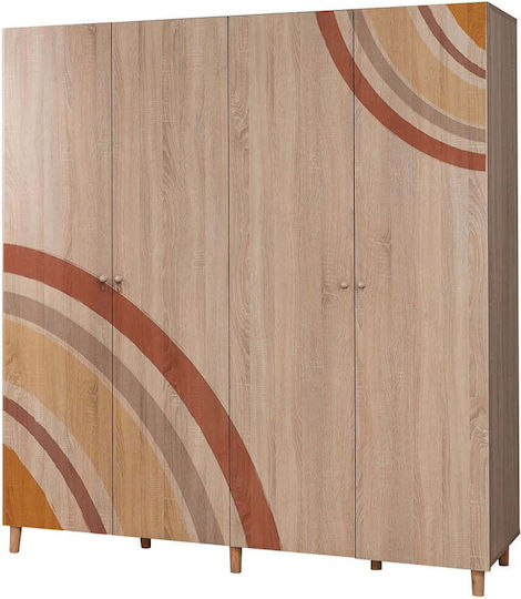 Patru uși Dulap Multicolor 180x52x192cm Patru uși Dulap Multicolor 180x52x192cm