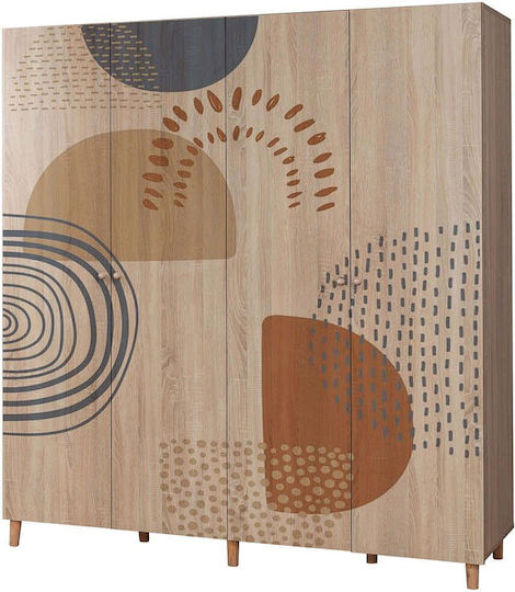 Patru uși Dulap Multicolor 180x52x192cm Patru uși Dulap Multicolor 180x52x192cm