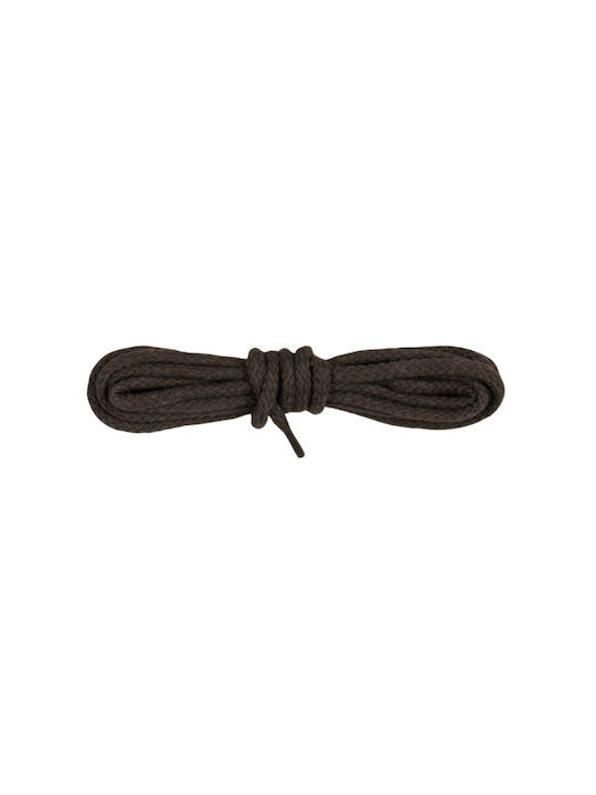 Bergal Round Cord Laces Dark Brown180 Cm Χοντρα Στρογγυλα Κορδονια Χρωμα Σκούρο Καφέ 180 Εκατοστα 100% Βαμβάκι Δεν Λύνονται