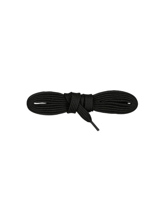 Bergal Sneaker Laces Black 140cm Κορδονια Πλακε 140 Εκατοστα Χρωμα Μαύρα Πλάτος 7 Mm Κατασκευασμένο Ανθεκτικό Πολυεστέρα