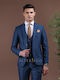 Costum Bărbați Cu vestă cu Croială Strâmtă BLUE