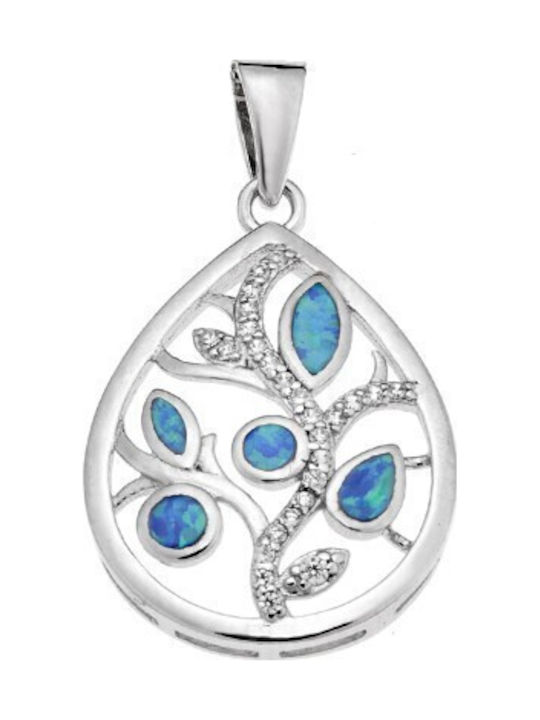 Senza Charm Tree from Silver with Zircon