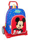 Σχολική Τσάντα Ρόδες Mickey Mouse Clubhouse Good Day Μπλε 33 X 42 X 14 Cm