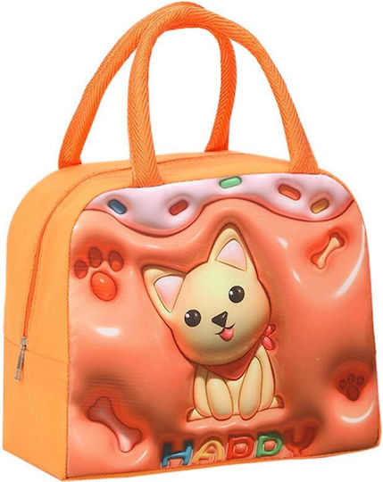 Amber School Insulated Lunch Bag Handbag 5.5L Orange 19x14x23cm