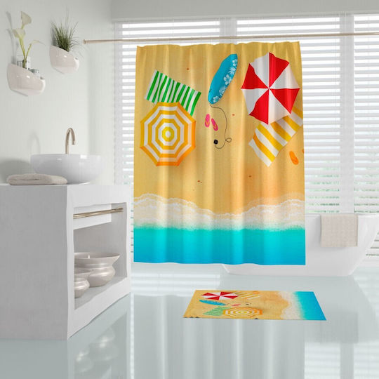 Tropik Home Perdea de Baie Țesătură 180x200cm Beach