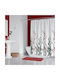 Tropik Home Κουρτίνα Μπάνιου Υφασμάτινη 180x200cm Pine