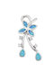 Senza Charm Schmetterling aus Silber mit Zirkon