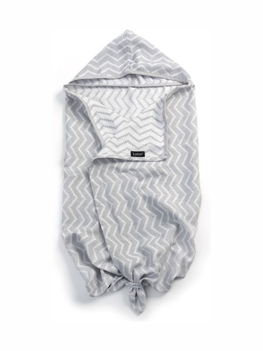 KipKep Baby Hooded Towel Silver Grey 100x70cm