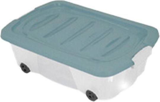 Koopman Plastic Cutie de Depozitare cu Roți și Capac Verde 17.5cm 1buc