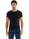 Herren Unterhemden BLACK 1Packung