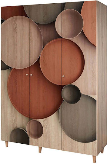 Lena Τρίφυλλη Ντουλάπα 135x52x192cm