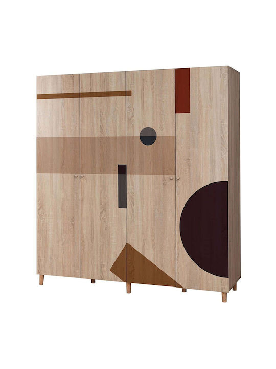 Dulap Loni cu Patru Uși 869vel8693 180x52x192cm...
