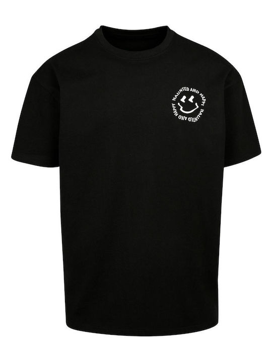 Tricou Negru de Halloween cu Fantome Vesele