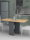 Pepe Masă Sala de mese Pliabil din Lemn Masiv Anthracite - Natural Beech 130x77x75buc