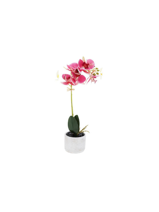 Fuchsia-Orchidee Künstlich H45x11x11cm Weißer Topf