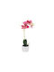 Fuchsia-Orchidee Künstlich H45x11x11cm Weißer Topf