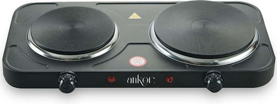 Ankor Countertop Burner Emaille Double Schwarz
