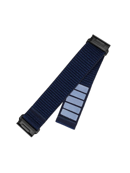 Permanentes Sportarmband Garmin Quickfit 22mm 160-210 mm Marineblau Nylon