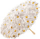 Decorative Fabric Umbrella White Daisy Flowers 30cm 157.002.0052.02