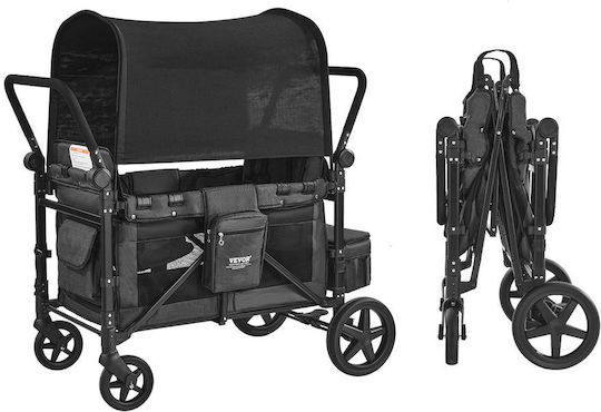 Vevor Wagon Push Pull Quad Kinderwagen Gray
