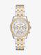 Michael Kors Ritz Damenuhr 35mm Chronograph Batterie mit Gold Rostfreiem Stahlarmband