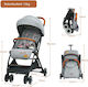 Costway Baby Stroller Suitable for Newborn Gray 7kg