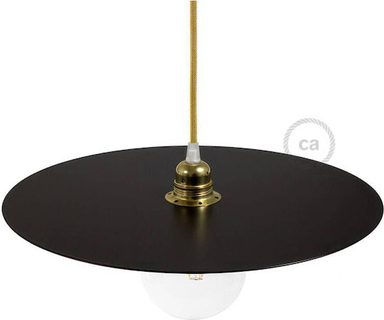 Pendant Light Shade 1xe27 Black Disc Φ40cm Creative Cables Ellepi 150205 Cubalux 150205 Black