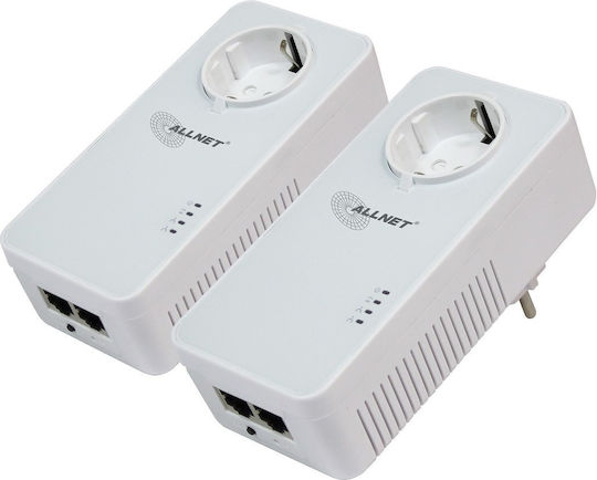 Allnet ALL1681205v2Double Powerline Dual Kit Wired and 2 Gigabit Ethernet Ports