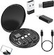 Verk Group Редовна USB към Lightning / Type-C Кабел Черен 1м