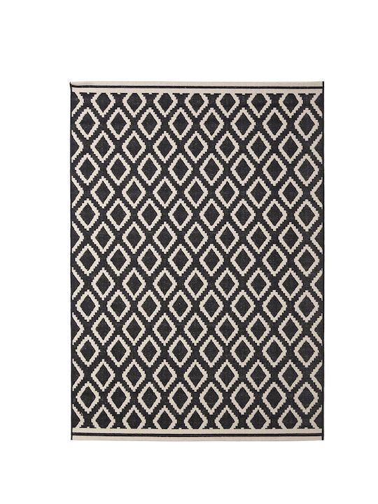 Royal Carpet Flox Black Rug Rectangular Summer Wicker Black and white