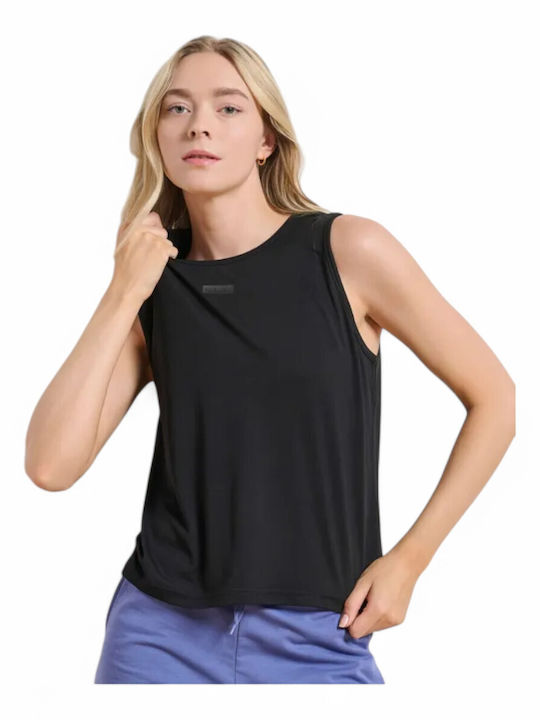 Damen Sport Bluse Ärmellos Black