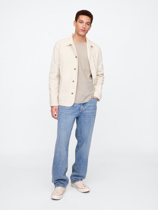 GAP Langarm Herrenbluse Grau