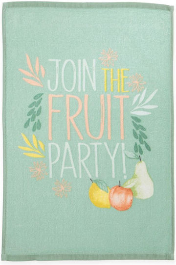 Nef-Nef Homeware Fruit Party Tea Towel from 100% Cotton in Green Color 40x60cm