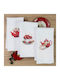 Borea Tea Towel from 100% Cotton in White Color 50x70cm 3pcs