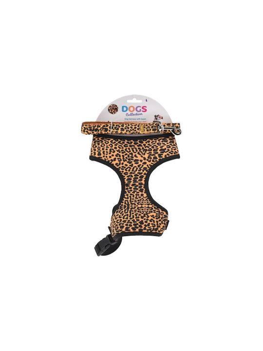 Leoparden-Hundegeschirr Groß 48-73x35cm