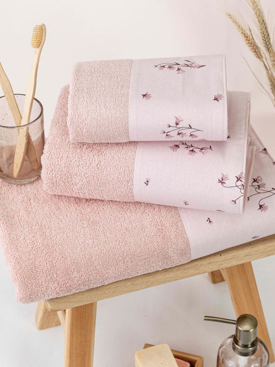 Borea Bath Towel Set 3pcs Pois Powder