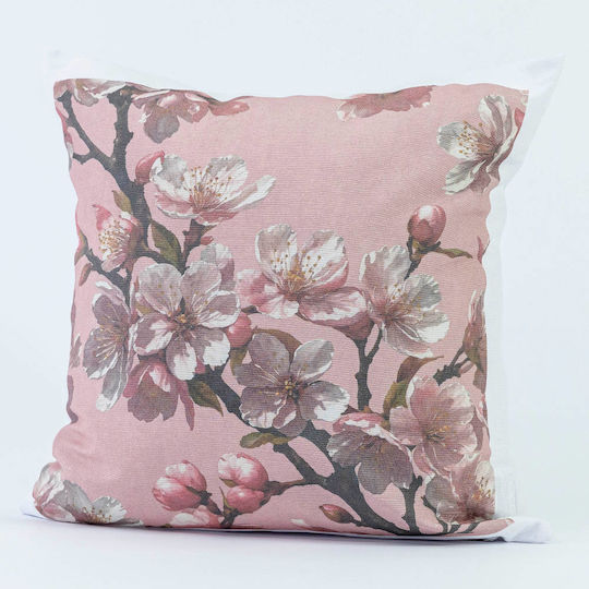 Borea Sofa-Kissen Muster 86 aus 100% Baumwolle Weiß 45x45cm
