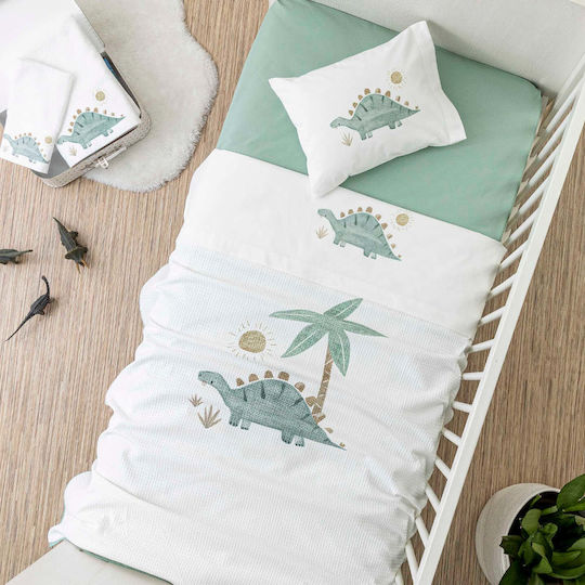 Borea Baby Sheets Set Crib Cotton Green 120x160cm 3pcs