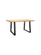 Miles Tisch Speisesaal aus Massivholz Natural Shade 160x90x76cm