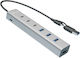 i-tec Hub USB 3.2 Cu 8 Porturi Cu Conectare USB-A / USB-C Gri