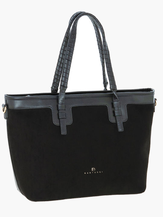 Bartuggi Leder Damentasche Schultertasche Schwarz